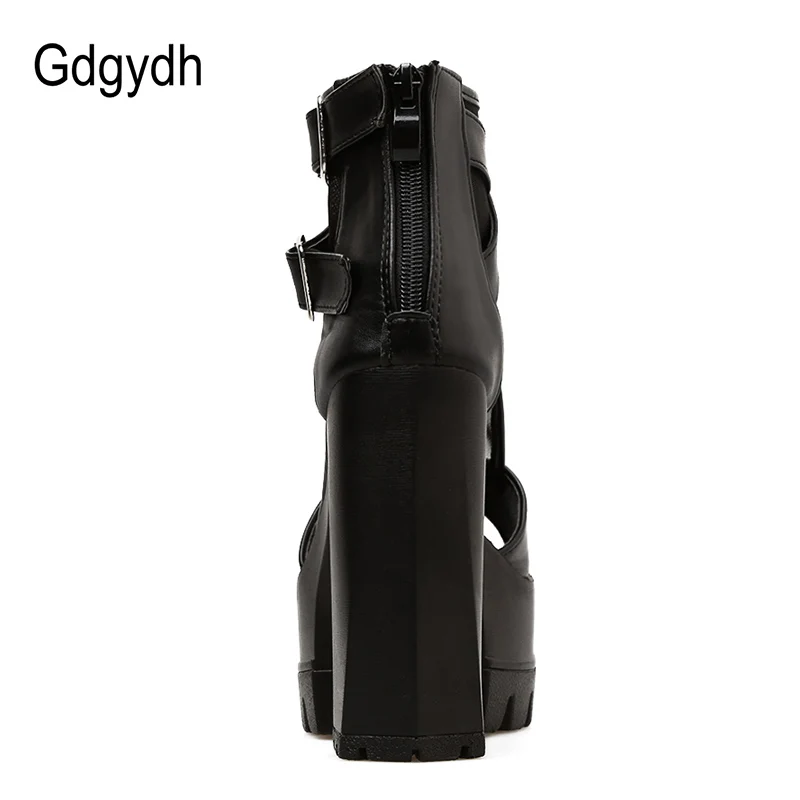 Gdgydh/женские босоножки на платформе с закрытой пяткой; Новинка года; женская обувь на высоком каблуке; черные летние Вечерние туфли на молнии с открытым носком; женская обувь из сетчатого материала