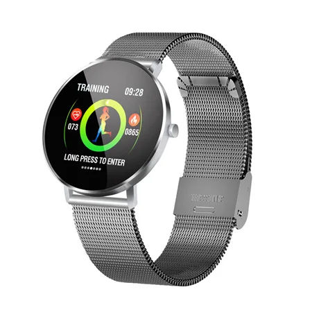 Серебристый Умные часы F25, браслет, полный экран, сенсорный gps трекер, пульсометр, монитор артериального давления, смарт-браслет, спортивные Смарт-часы - Цвет: Серебристый