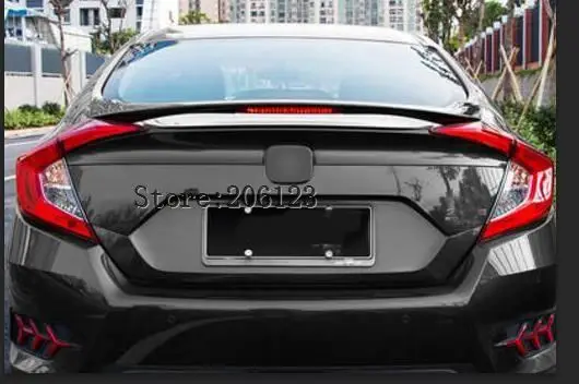 ABS заднего крыла багажник спойлер для Honda Civic с светодиодный - Название цвета: d