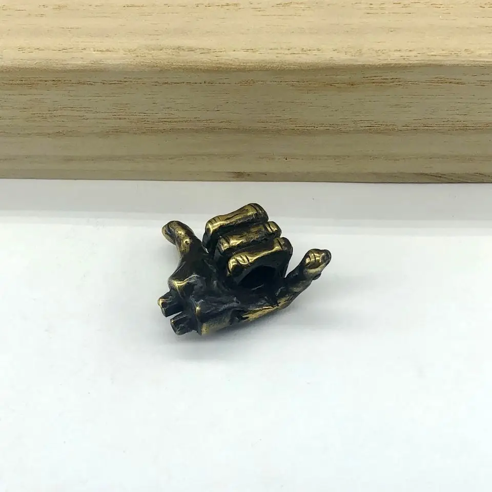 EDC Knife Beads Brass Middle Finger/ Hand Shape Lanyard Bead Paracord Tool | Спорт и развлечения