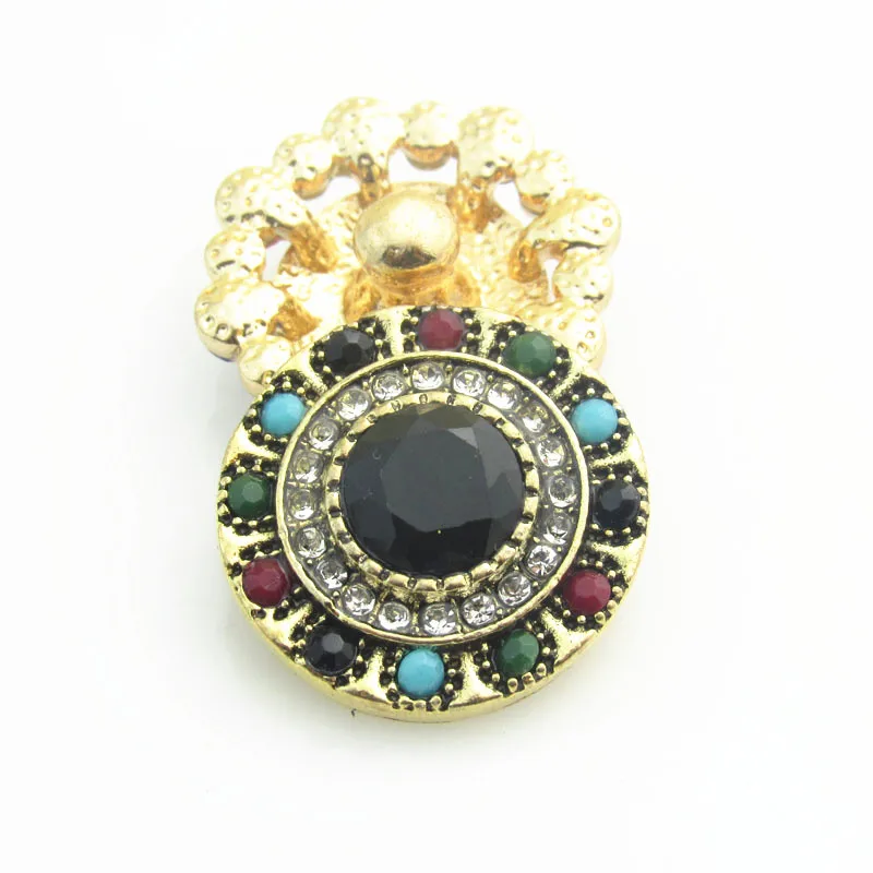 Модные красивые Стразы с цветами золотые 20 мм кнопки подходят для оснастки