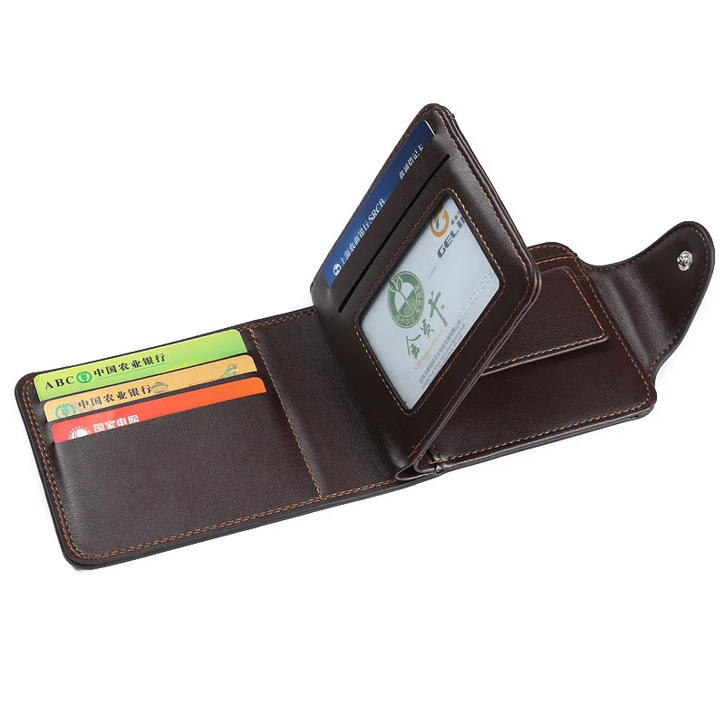 Новый дизайн деловые удобные мужские кошельки сверхкачественный черный