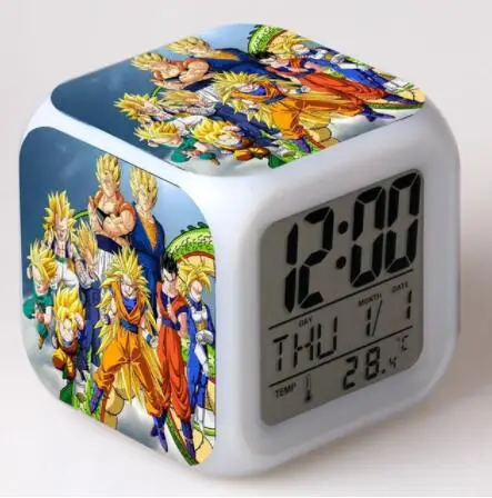 Цифровой 3D будильник Seven Dragon Ball светодиодный Будильник с одним лицом подарок на
