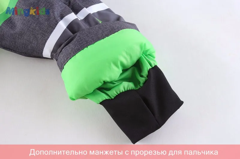 ИЗ РОССИИ! Mingkids Зима Дети Верхняя Одежда мальчик Спортивный Лыжный Костюм Водонепроницаемый Ветрозащитный мальчик куртка подкладка флис лыжные штаны теплый удобный фирменная одежда бренд