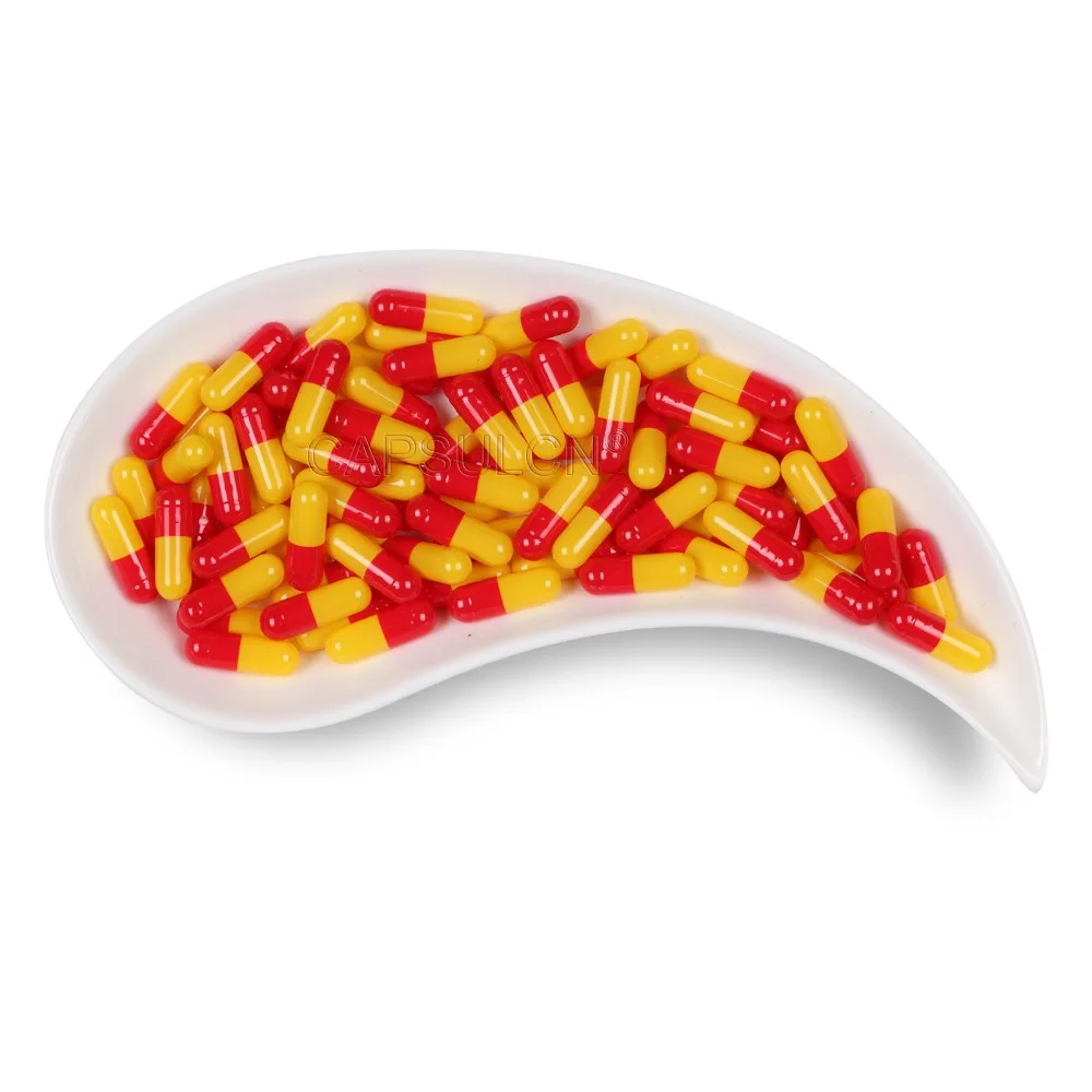 5000 шт./упаковка Размер #2 Пустые Желатиновые Соединенные Капсулы Красный &amp