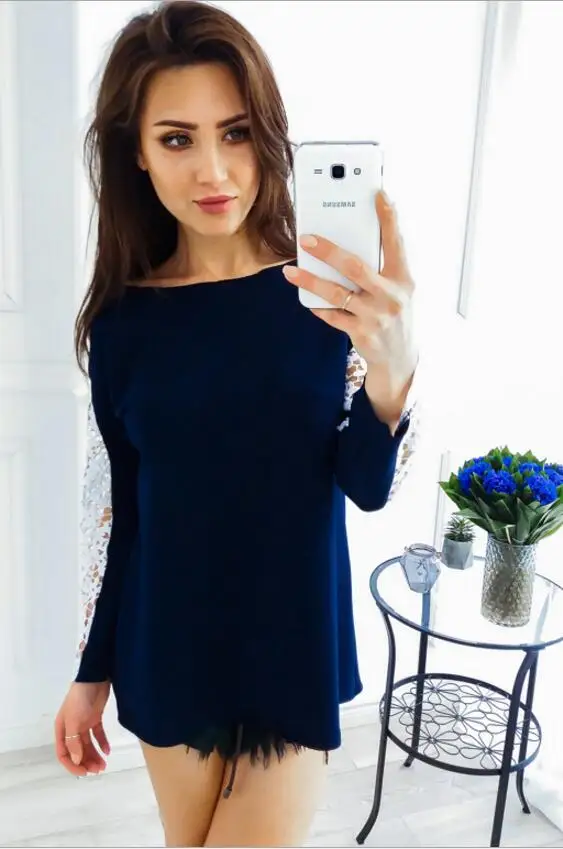 Модные женские туфли осень 2017 г. выдалбливают Лоскутная с длинным рукавом Экипаж