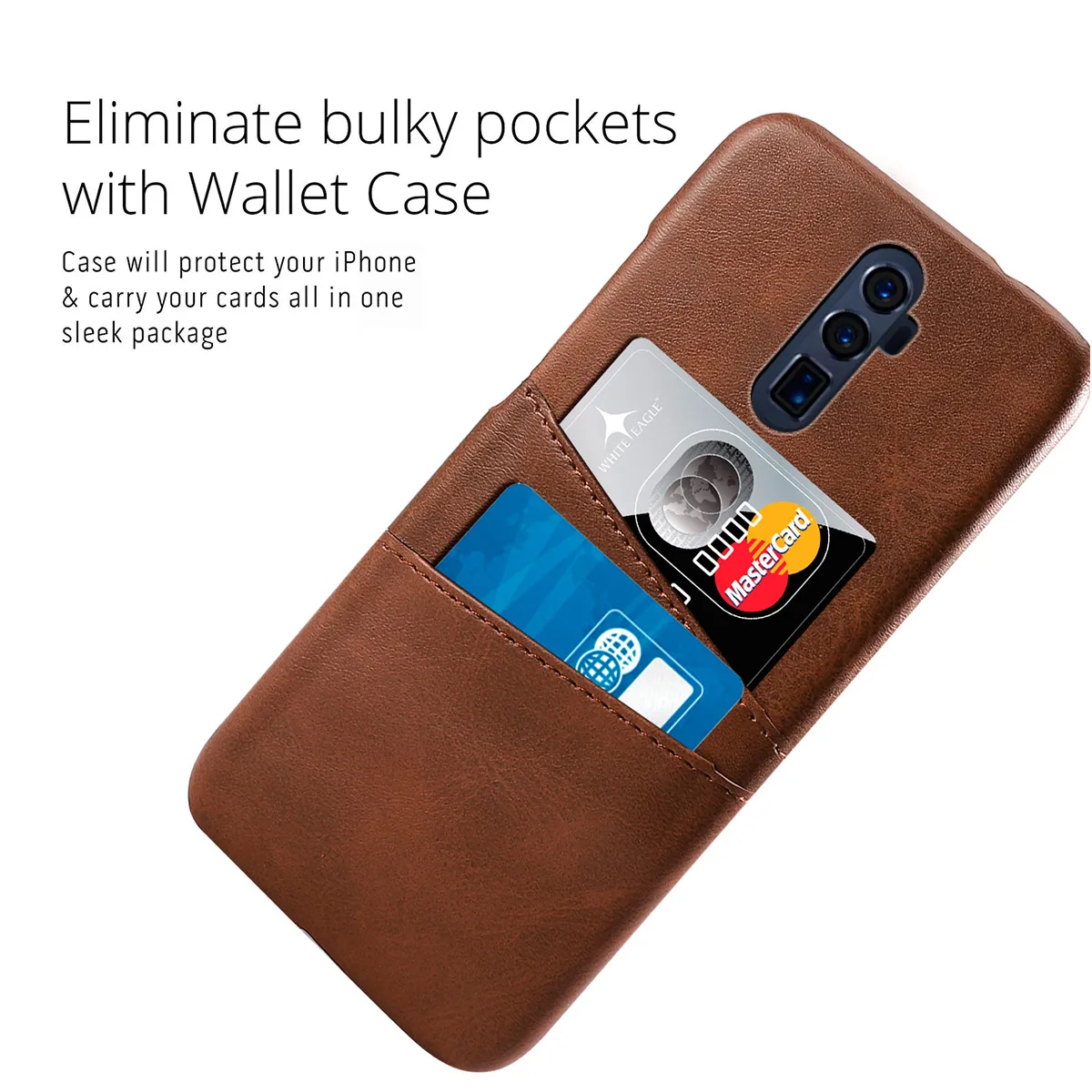 for Oppo Reno 5G Case Soft PU Leather PC Back with Credit Card Holder Shockproof Cover OPPO A9 Luxury |