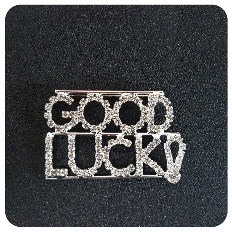 Восхитительная брошь с кристаллами &quotУдачи!&quot говорящая булавка на лацкан в