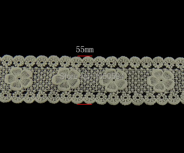 Free shipping!!!Lace Trim ladies Cotton white A Grade 55mm 60Yards/Lot Sold By Lot | Дом и сад
