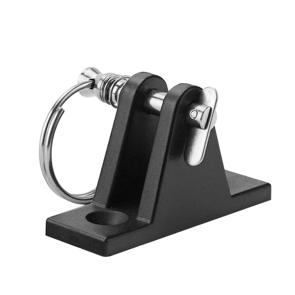 

Black Nylon Deck Hinge Boat Bimini Top Fitting with Quick Release Pin & Ring