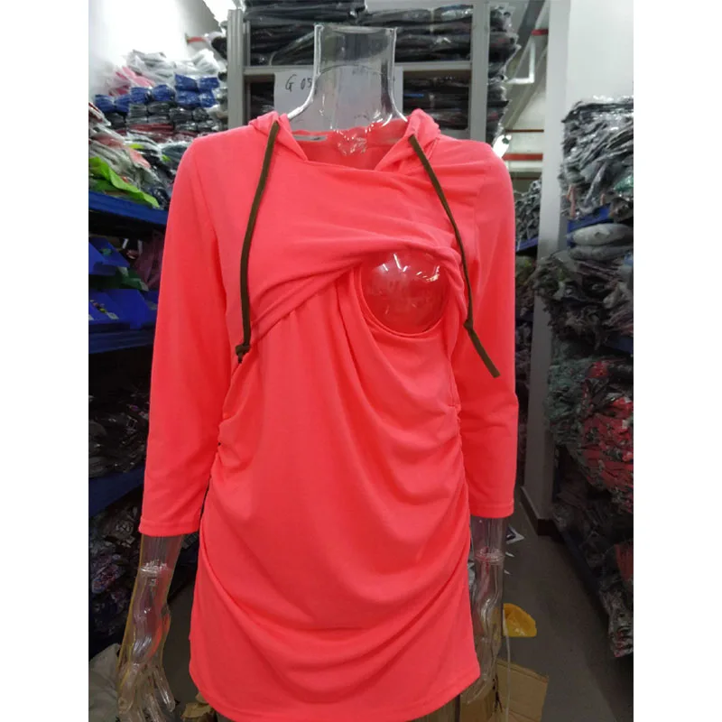 Топы с капюшоном для кормящих матерей беременных женщин осенняя нижняя одежда