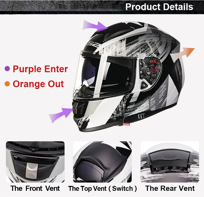 LS2 FF397 стекловолокно полное лицо moto rcycle шлем двойной солнцезащитный козырек индивидуальность moto rbike шлем сертификации ECE одобрить гоночные мото шлемы