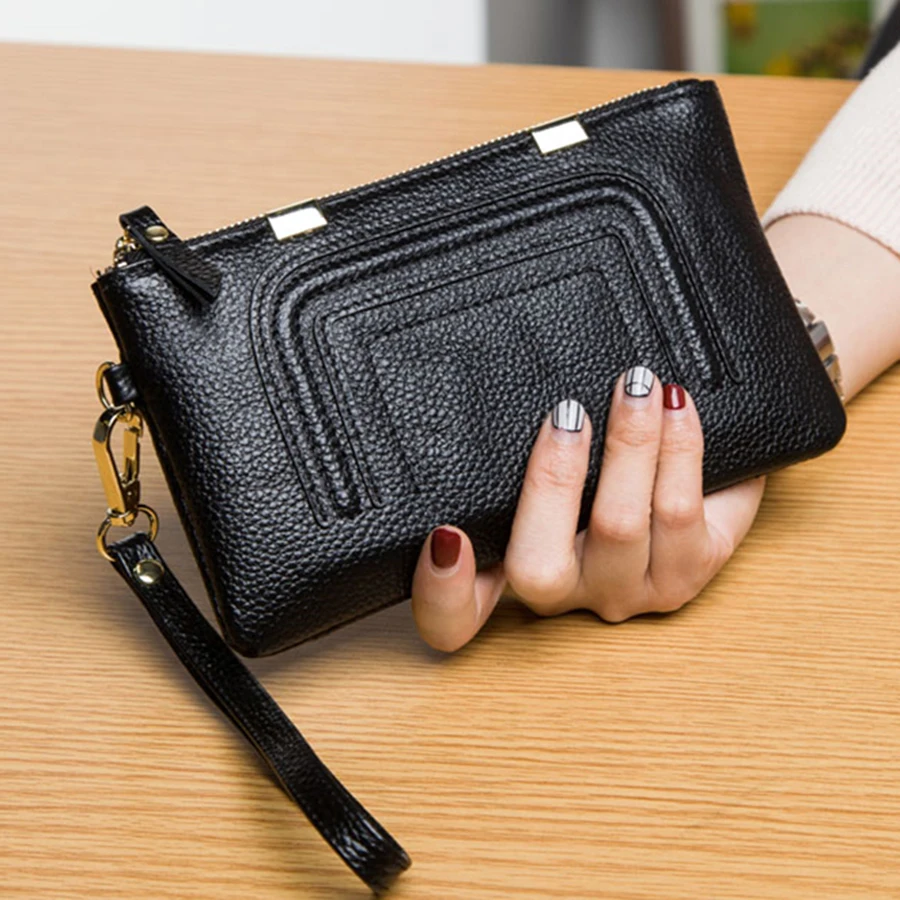 2017 натуральная кожа portefeuille femme Carteira Carteras Mujer длинные кошельки женские для карт и