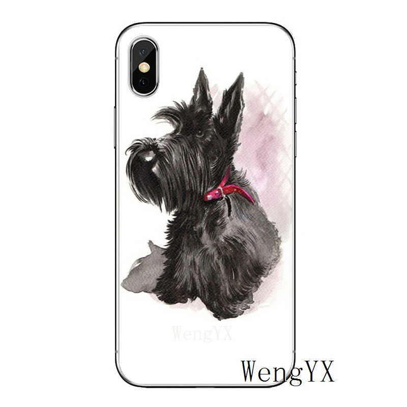 Модные шотландский терьер чехол для телефона для Apple iPhone 8 7 plus 6s 6 plus X XR XS Max SE 5S 5c 5 4S 4 ТПУ мягкий чехол телефона