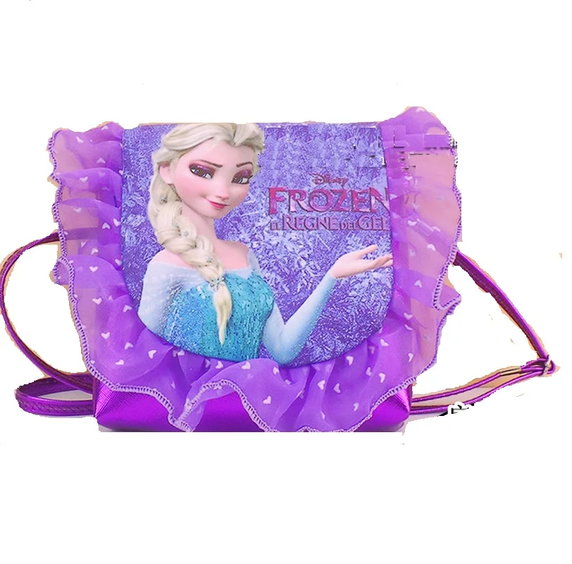 

Fashion girls kids princess messenger bag baby girl coin purse lace PU bag cartoon kindergarten student bags lovely Mochila gift
