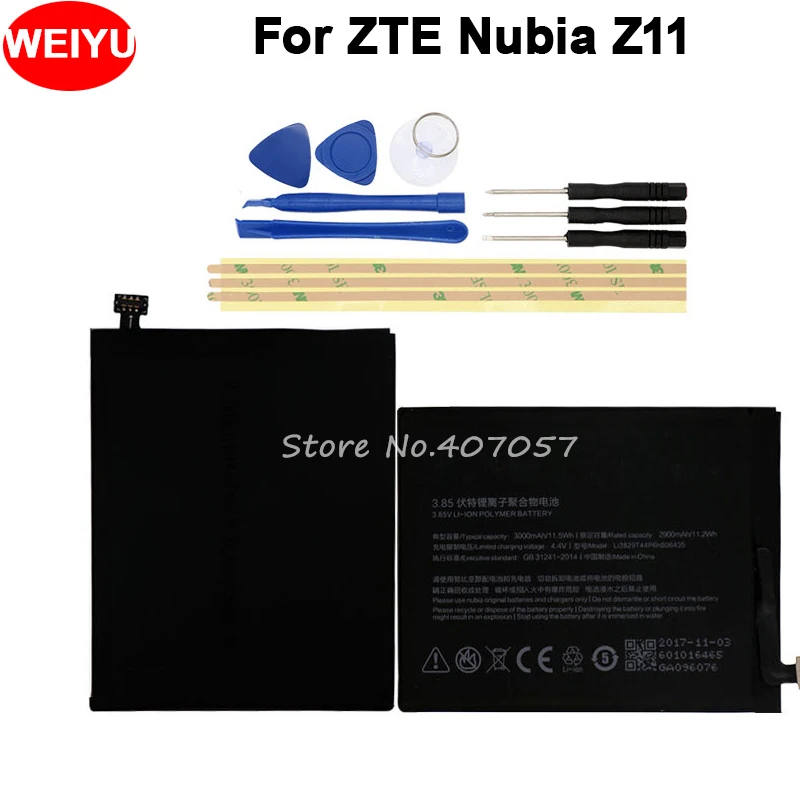 Аккумулятор Li3829T44P6h806435 для ZTE nubia z11 NX531J аккумулятор 3000 мАч + инструменты