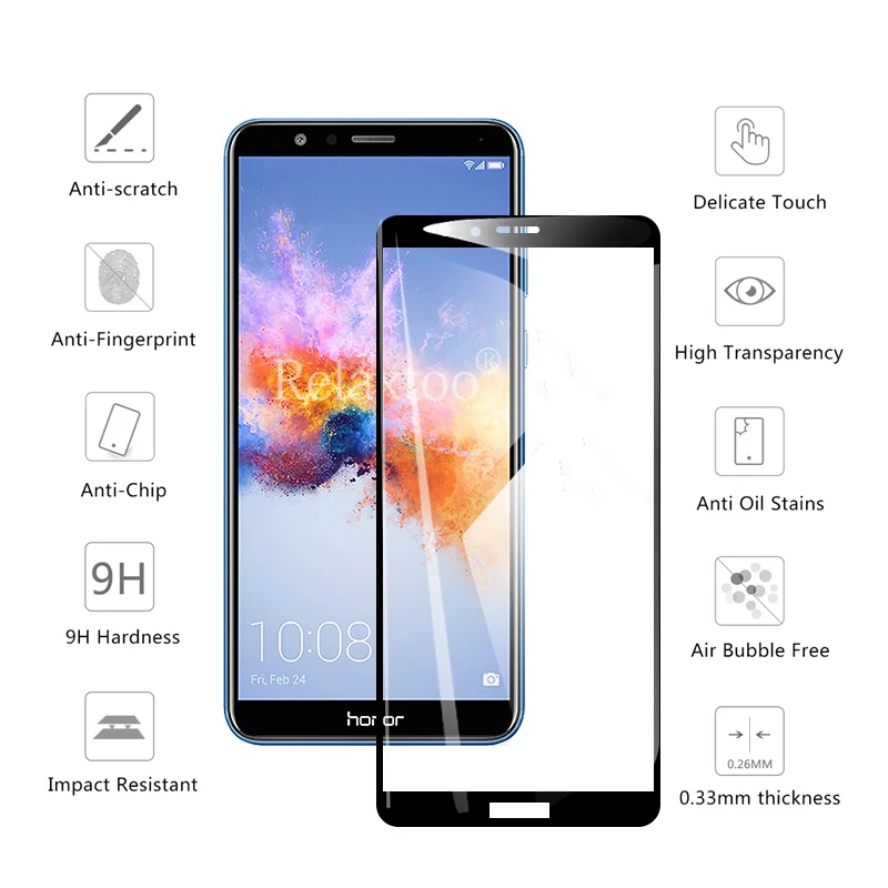 Защитное стекло для Honor 7X 8X Защитная пленка Huawei защитная 9H Huawey Hono 8 7 x закаленное
