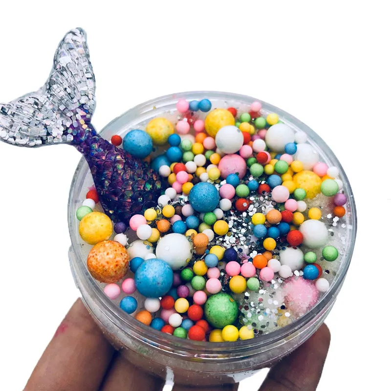 Multicolor Русалка смешивание облако слизи мягкий шпатлевка Ароматические стресс детская игрушка из глины под хрусталь 3,26 - Цвет: Multicolor