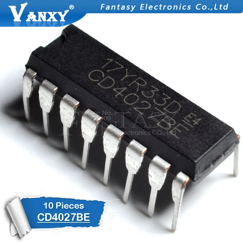 10 шт. CD4027BE DIP16 CD4027 DIP CD4027BE новое и оригинальное IC