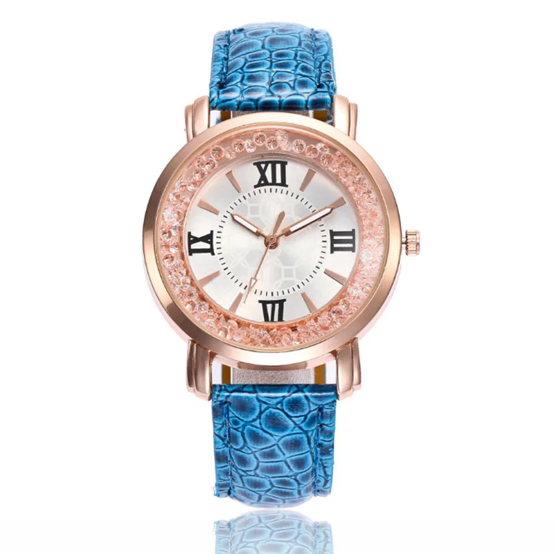 Роскошные женские часы кожаные relojes Алмазные кварцевые наручные браслет подарок