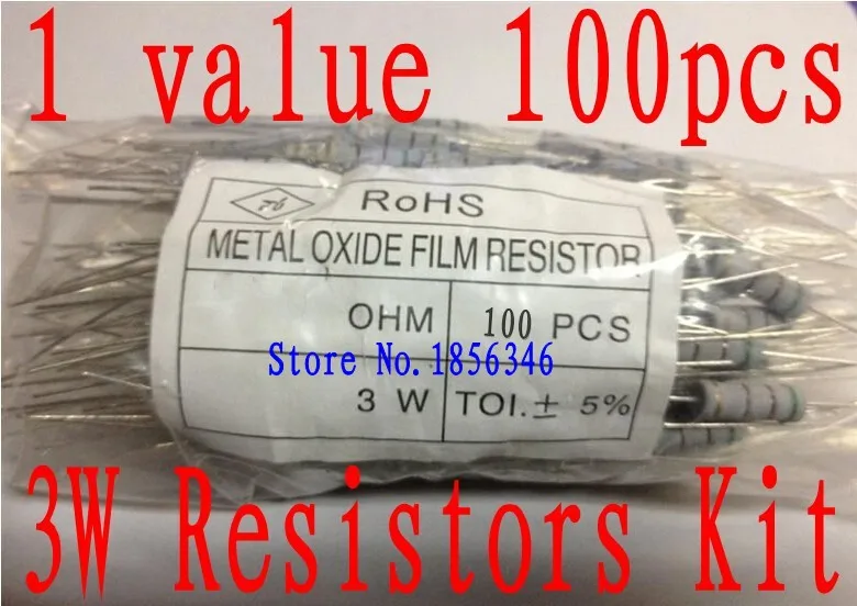 Новый 3W 0 56 ohm 5% резистор для металлооксидной пленки комплект 100 шт в наличии |