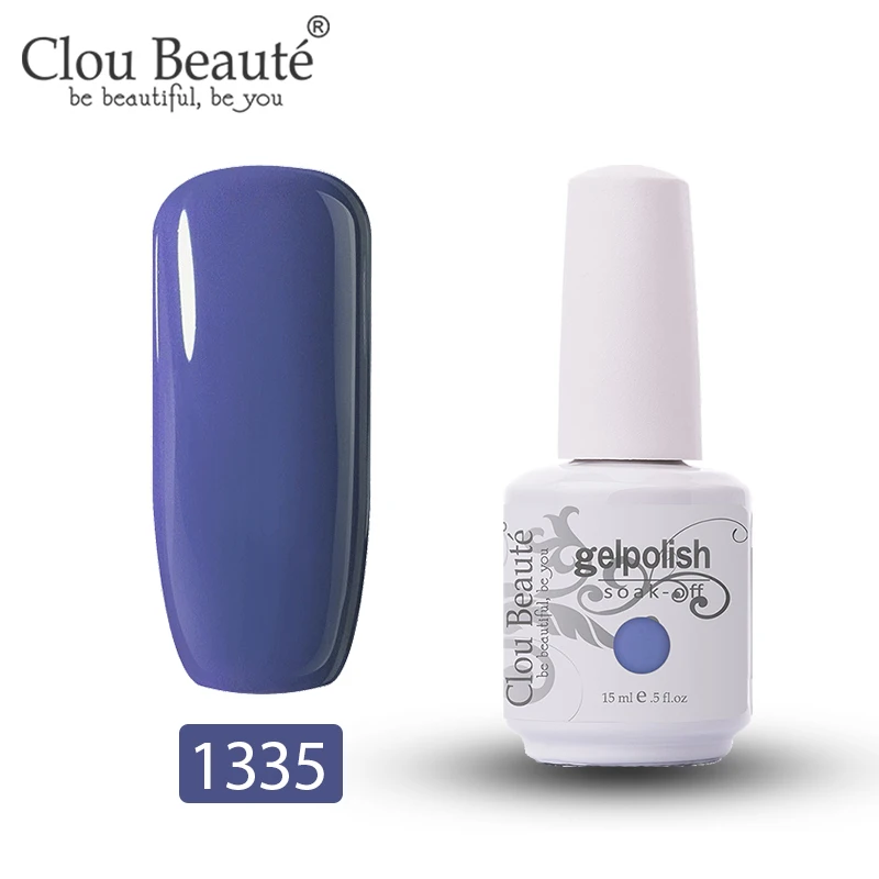 Clou Beaute Гель-лак для ногтей 15 мл Гель-лак Полупостоянный УФ светодиодный лак для ногтей впитывающий Белый гибридный гвоздь дизайн гель УФ - Цвет: 1335