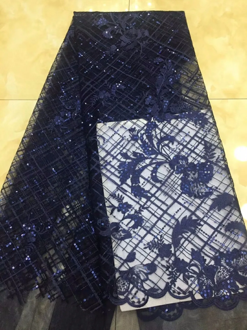 

New French net lace,African tulle mesh lace stones fabric high quality for party wedding dress 5yards Nigerian XZ19