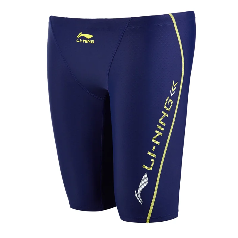 LI-NING, новинка, профессиональные мужские конкурентоспособные плавки, одежда для плавания, мужские брендовые одноцветные Шорты для плавания, Гидрошорты для плавания размера плюс