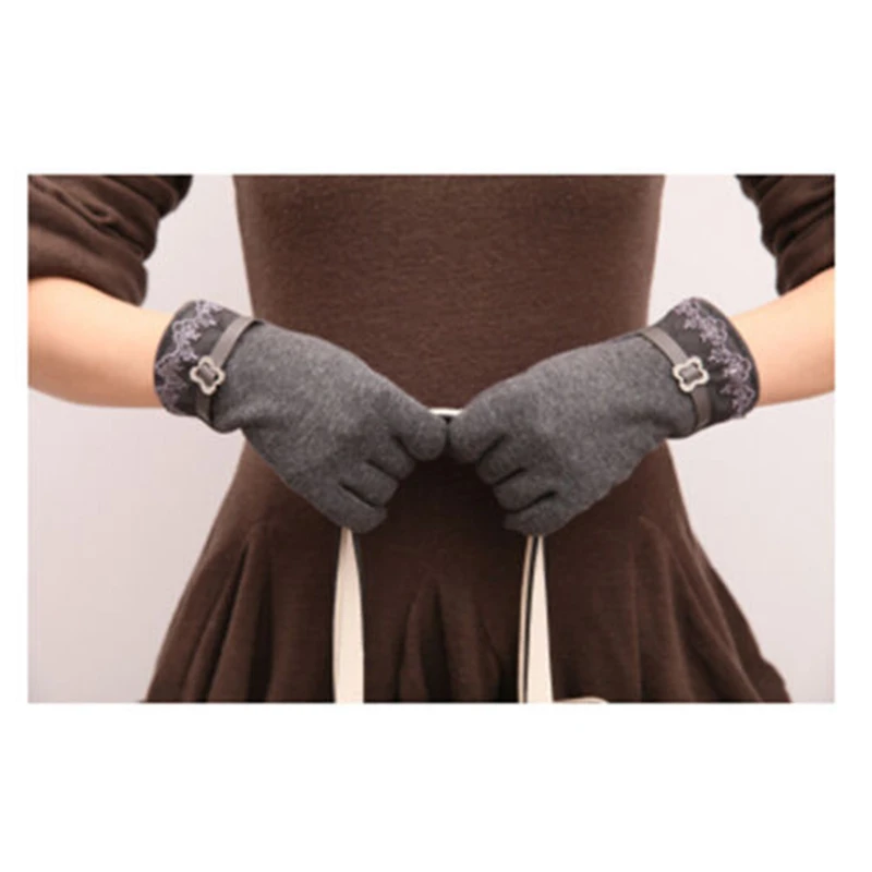 5 видов цветов перчатки для сенсорного экрана теплые мягкие зимние варежки