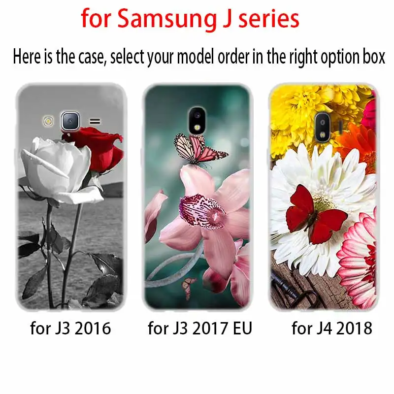 Мягкий чехол Coque для Samsung Galaxy J6 J8 J3 J5 J7 J4 Plus 2018 2016 2017 EU Prime Pro Ace красная бабочка на