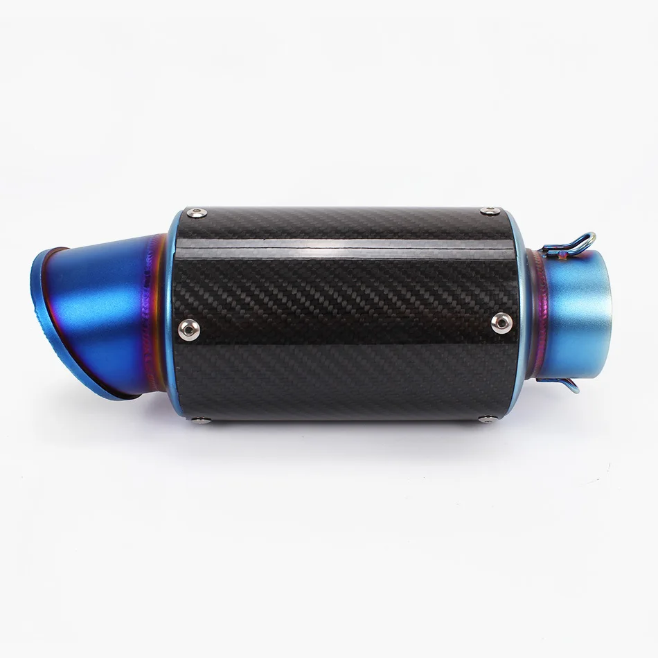 Universal Inlet 60mm Motorcycle Exhaust Pipe Muffler Stainless Steel Carbon Fiber AR Motorbike Escape |