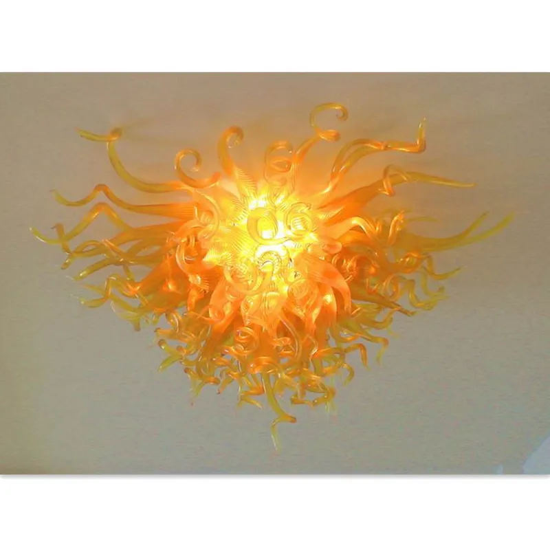 

Hot Sale Sunshine Golden Hand Blown Glass LED Ceiling Lights