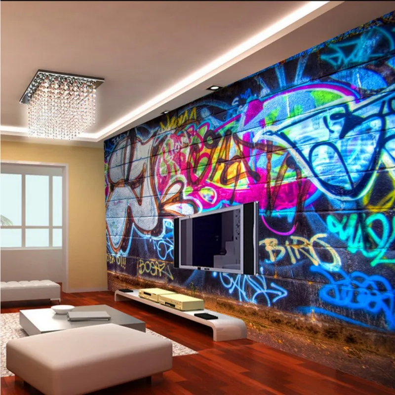 Фотообои современный дизайн граффити фон для гостиной декоративные обои на