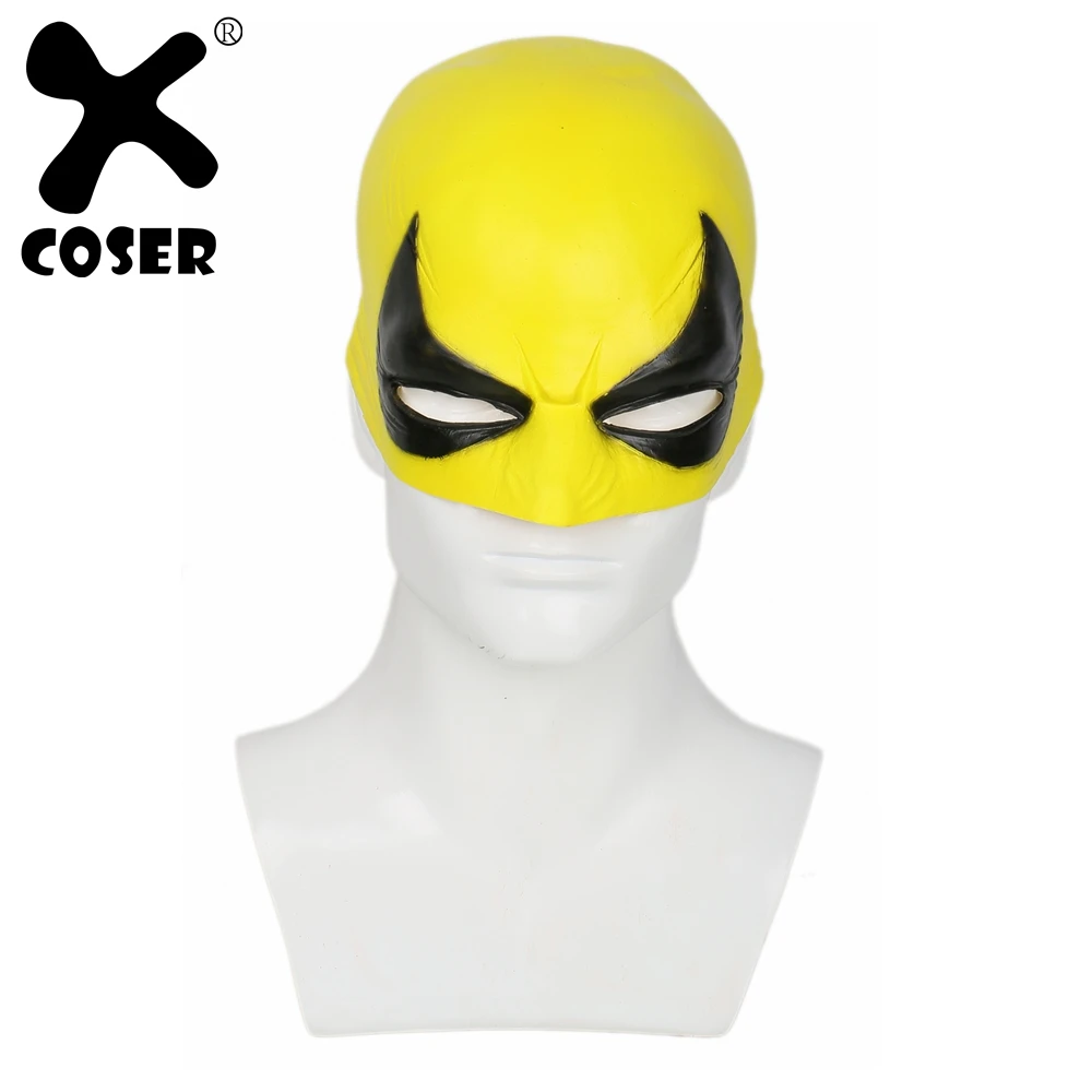 XCOSER Железный кулак Маска Косплей детали костюма желтый Элитный Латекс маски для