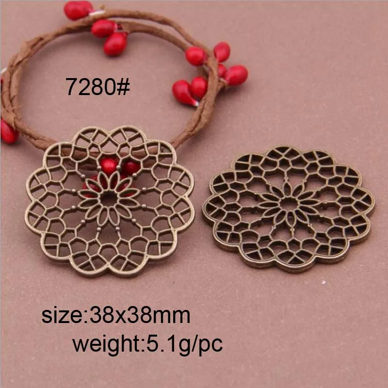 Подвески из сплава с полыми цветами и дисками 38 мм|charm pendant|alloy charmspendants jewelry making |