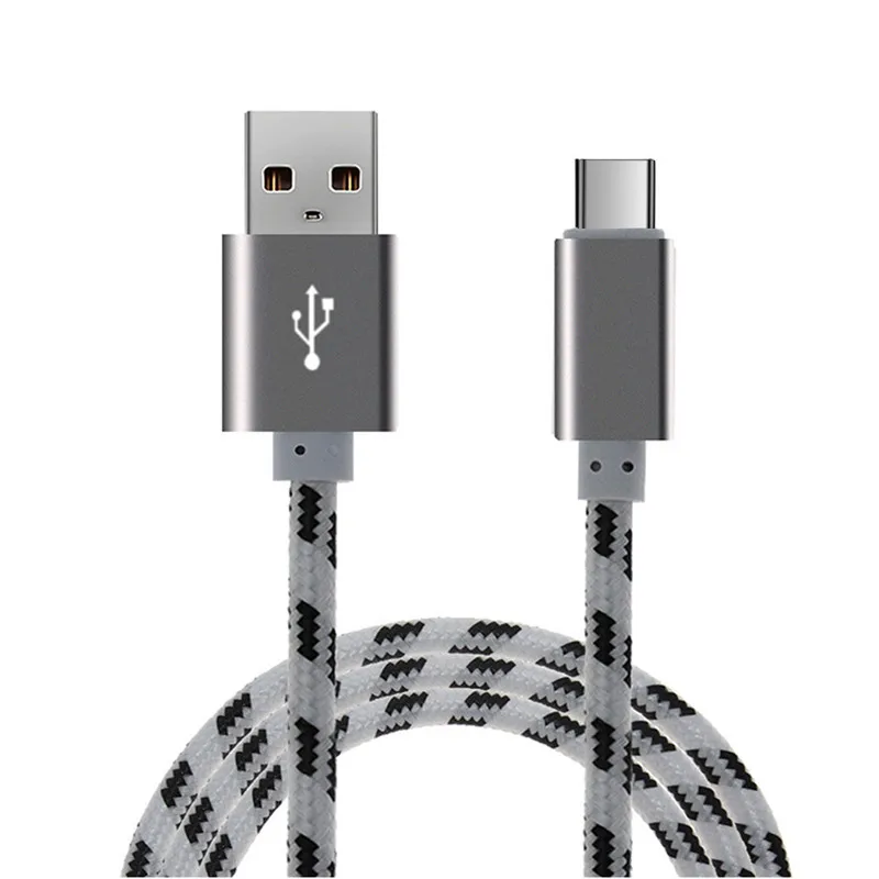 Кабель USB Type C с нейлоновой оплеткой для быстрой зарядки huawei P9 P10 P20 pro Samsung S8 S9 PLUS A3 A5
