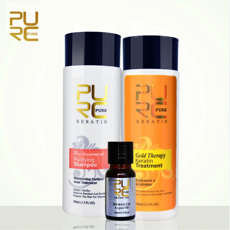 

Gold therapy keratin treatment 2017 new advanced formula best Hair Care and Styling products repair damaged hair gift argan oil