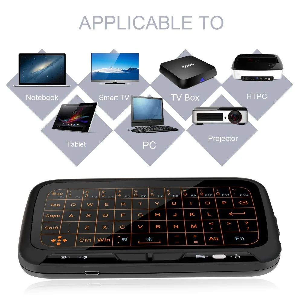 Беспроводная мини клавиатура QWERTY с сенсорным экраном 2 4 ГГц|sticker keyboard|transparent keyboard