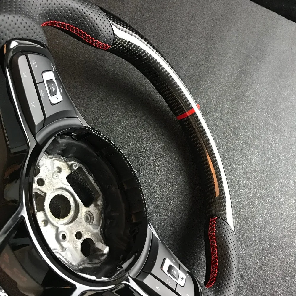 Рулевое колесо из углеродного волокна для VW Golf 7 GTI Golf R MK7 Jetta Passat Polo GTI Scirocco- Замена