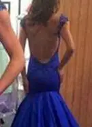 Сексуальная Спинки Royal Blue Формальное Русалка Вечернее Платье Высокое Качество