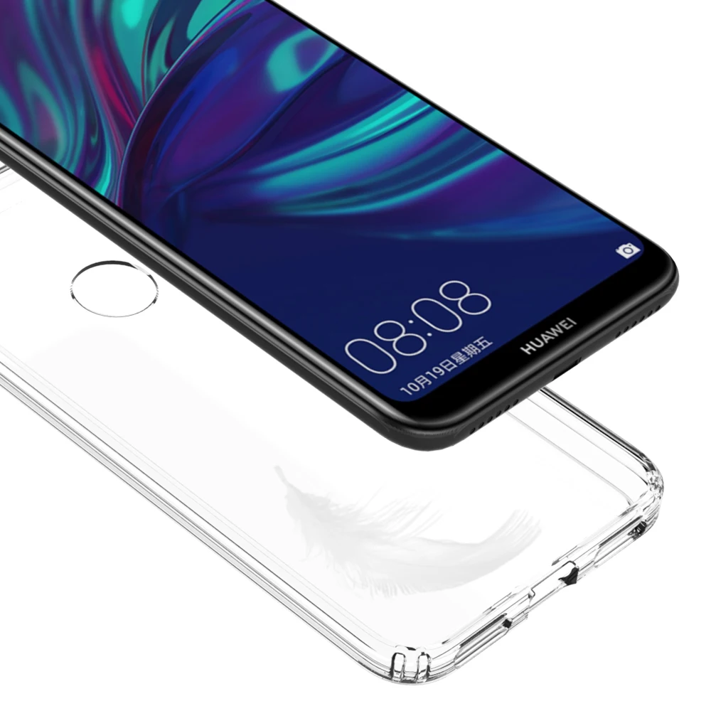 Для huawei Y7 чехол Кристальный Гибридный Бампер прозрачный жесткий акриловый чехол для телефона s для huawei Y7 Pro чехол Y 7 6,26 ''чехол