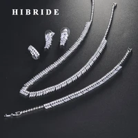 hibride elegant style sparkling cubic zircon jewelry sets for women bridal wedding accessories fashion jewelry wholesale n 716
