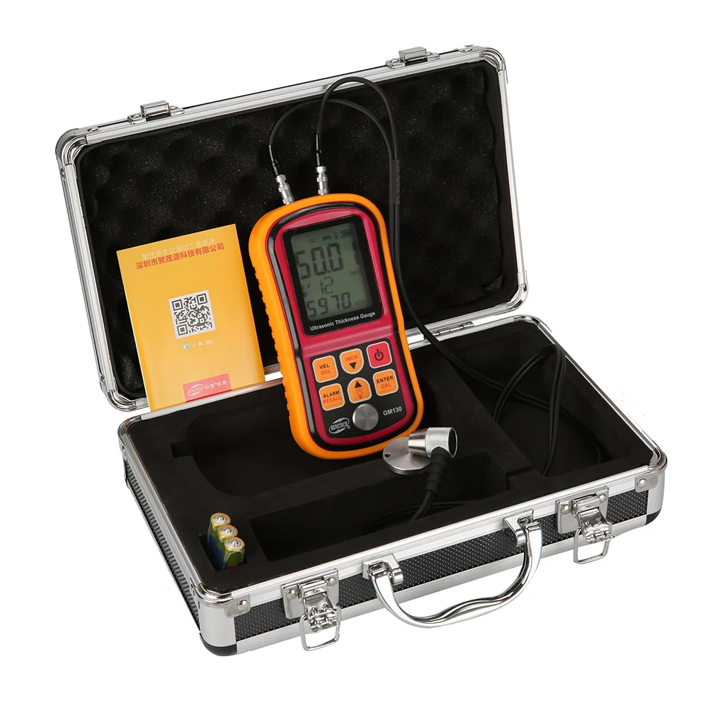 BENETECH Digital Ultrasonic Thickness Gauge Tester GM100/GM130 Handheld Steel Aluminium Glass Sound Velocity Meter | Инструменты