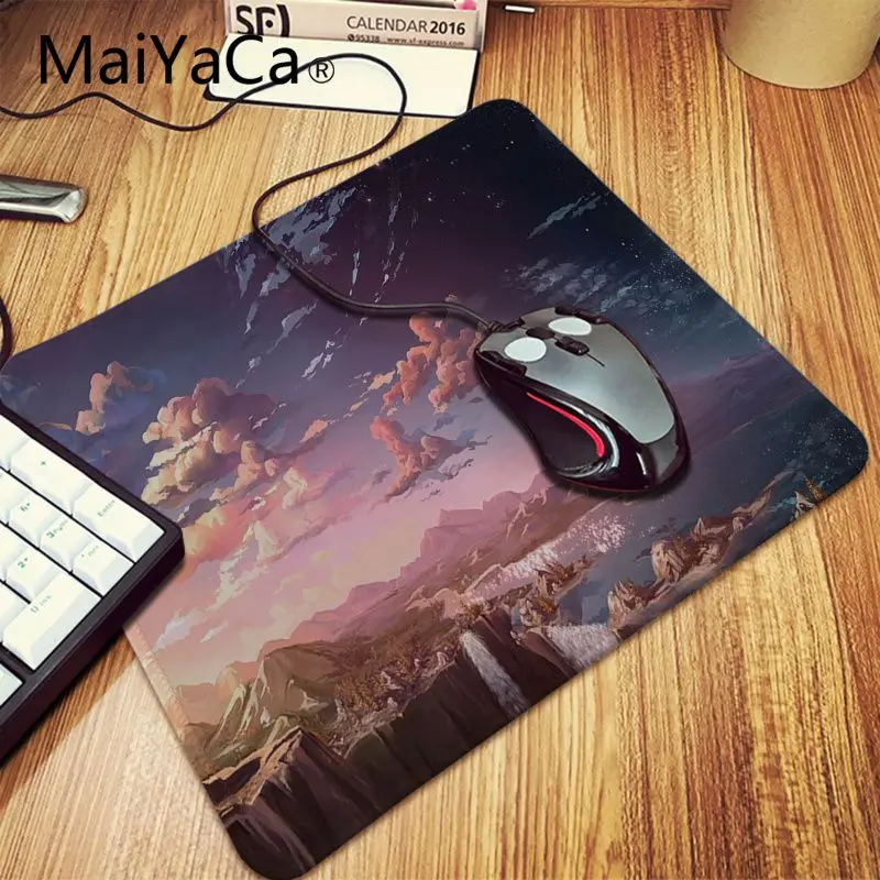 MaiYaCa, звездное небо, высокоскоростной коврик для мыши, расширенный игровой коврик для мыши, большие коврики для мыши, подарок для мальчика, друзей и любимого - Цвет: Lock Edge 18x22cm