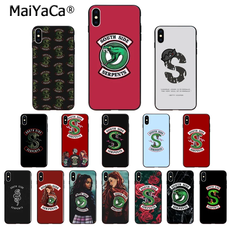 MaiYaCa Riverdale South Side Serpents Snake TPU мягкие Аксессуары для телефона чехол iPhone 8 7 6 6S Plus X XS MAX 5