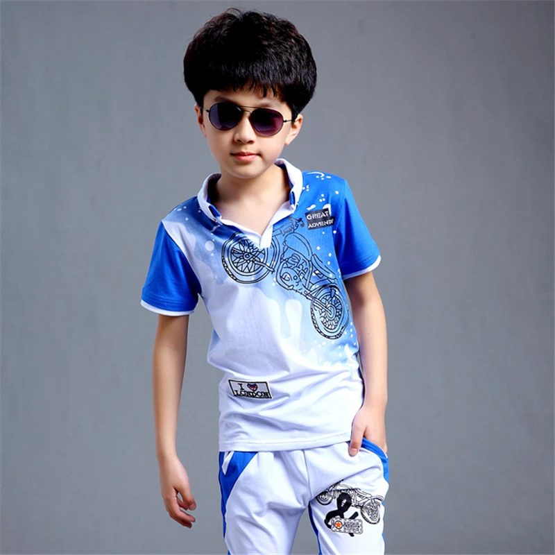 Летние хлопковые комплекты для мальчиков Новинка 2021 года Корейская версия