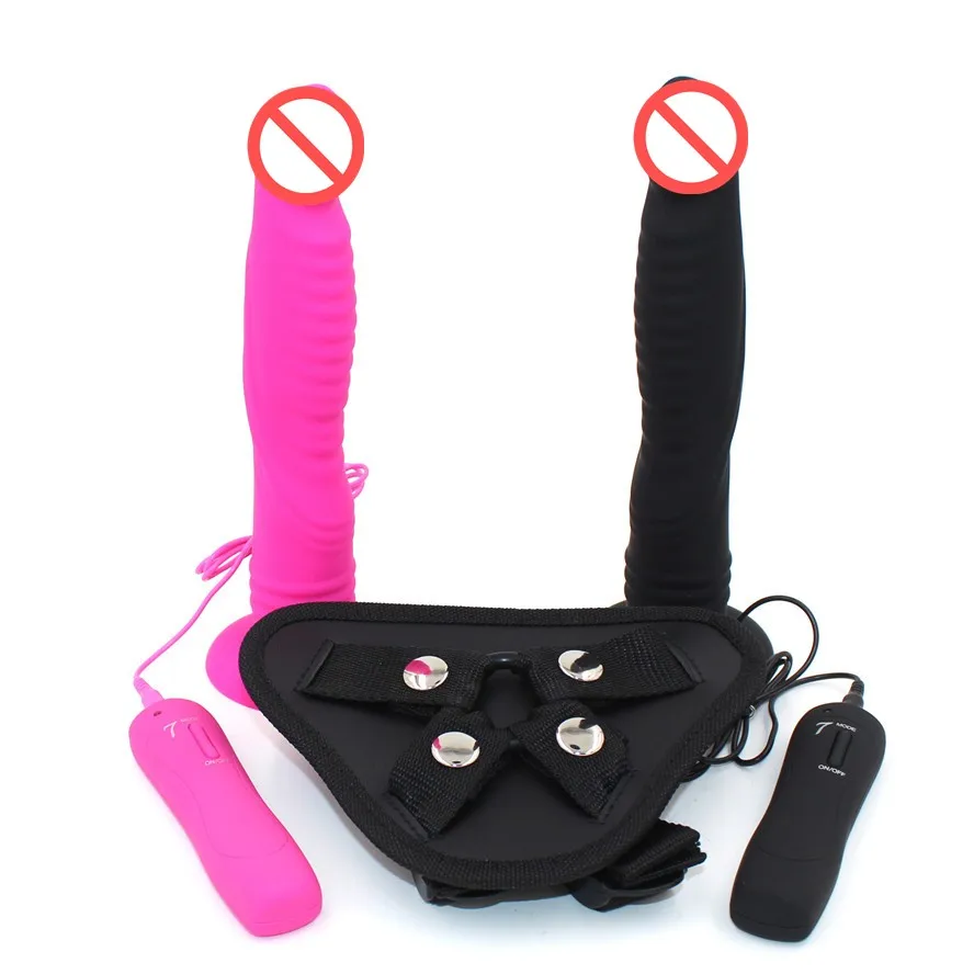 10pcs/lot Silicone Strap on Dildo Sex Toys Strapon Lesbian Vibrator 7 Vibrating Adult 3 Size Penis Suction Cup for Women | Красота и