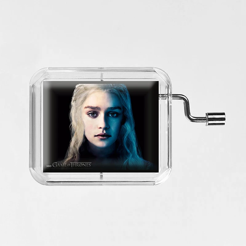 Game of Thrones Новинка, прозрачная квадратная Музыкальная шкатулка с изображением Игры престолов, ручная работа, вечерние, 18 нот, подарок H009 - Цвет: Game of Thrones