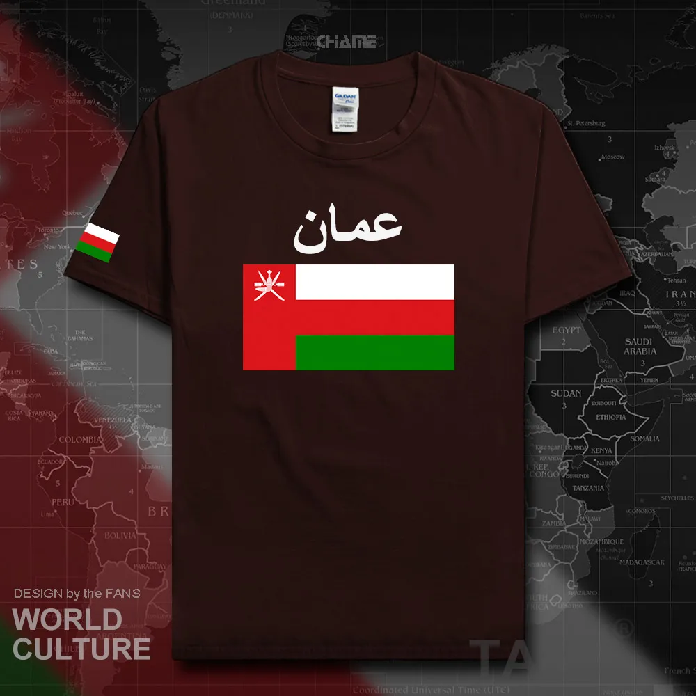 Мужская футболка Sultanate of Oman Omani модная из 100% хлопка с флагами на английском языке