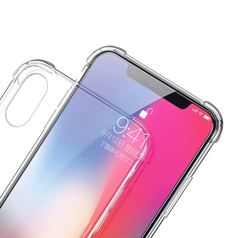 Для iphone 6 Чехол Мягкий ТПУ чехол для iphone X 7 8 Plus XR xs Xs Max прозрачный защитный чехол на заднюю панель телефона для Apple 5 SE оболочка